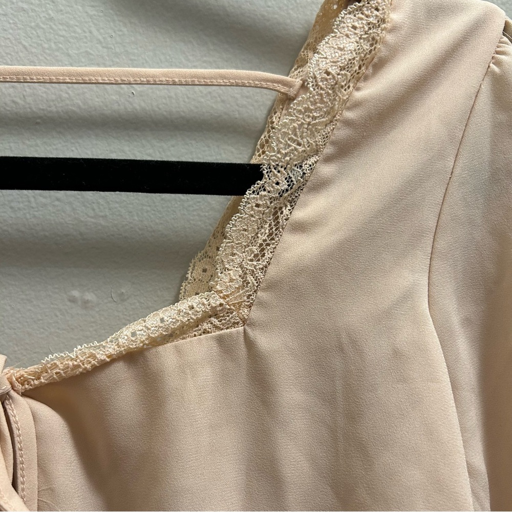 Floaty Ruffle Cream F21 Top - Picture 6 of 8
